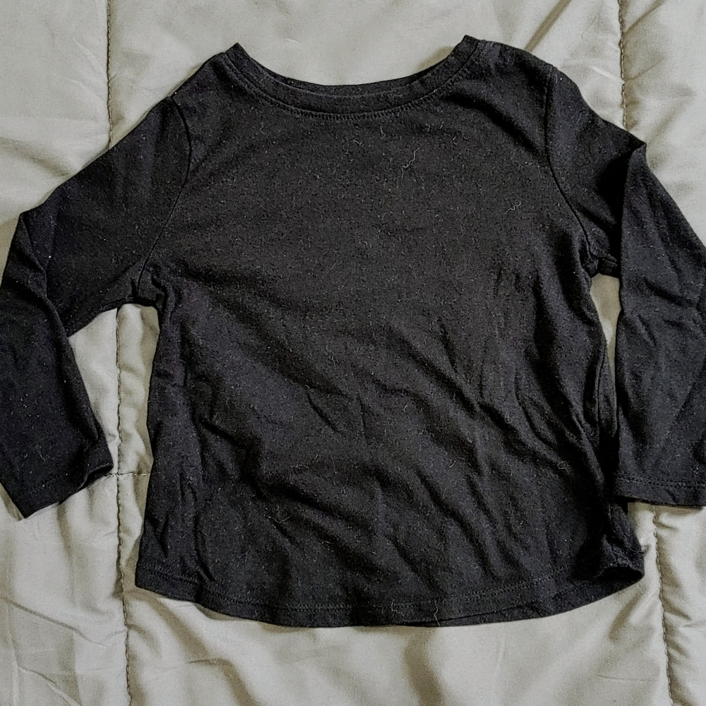 Kids long sleeve black T-shirt